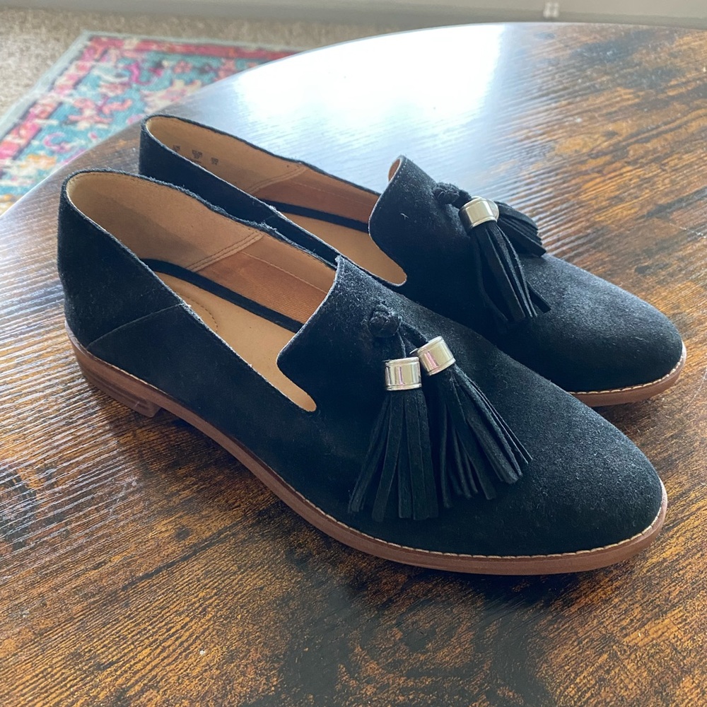 Black suede loafers - never been worn!